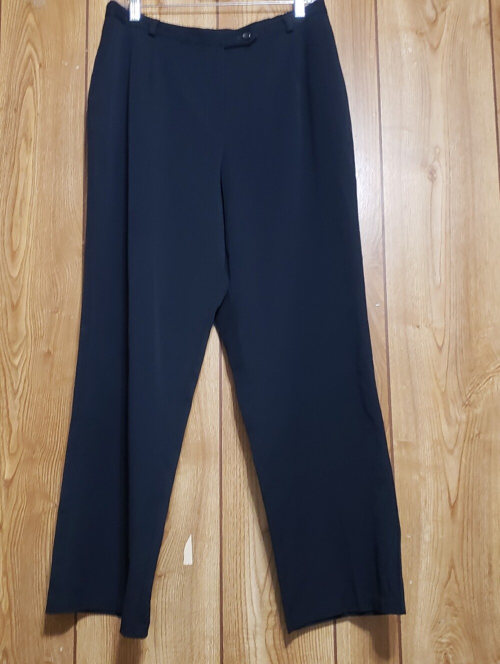 Covington Black Straight Leg Flat Front Dress Pants 16P Capsule Wardrobe